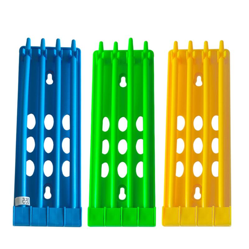 Soporte para anillo de pie de Paloma, 4 filas, gran espacio, soporte para anillo de pie colgante Multicolor, accesorios para pájaros