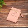 Ladies' Multi Zipper Pocket Wallet with Buckle Closure, Credit Card Slot, and ID Card Clip  Fashionable Daily Carrying Mini Wallet