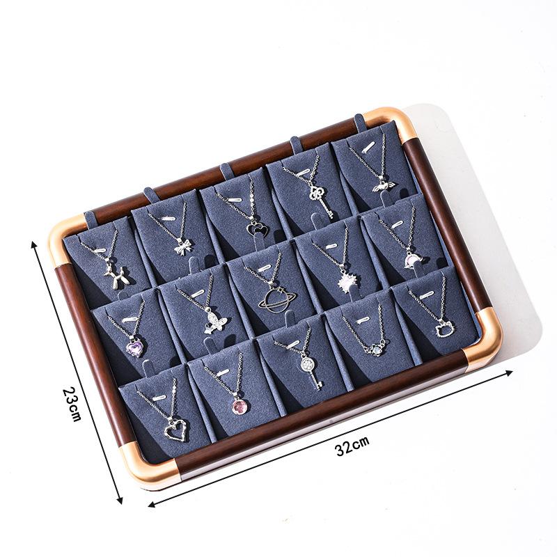Spot Walnut Jewelry Display Tray Retro Jewelry Display Tray Jewelry Bracelet Necklace Counter Display Props