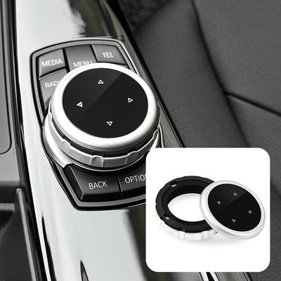 Vhodné pre BMW radu 1 3 5 7 X1 X3 F25 X5 E70 X6 E71 F30 F10 F07 E90 F11 E92 F20 Kryt multimediálnych tlačidiel do auta Nálepky iDrive