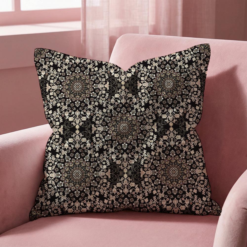 Snycler Boho Carpet Pattern Cushion Cover Multi-Scene Pillow Cover for Home & Car - Reversible, Soft & Durable for Daily Use