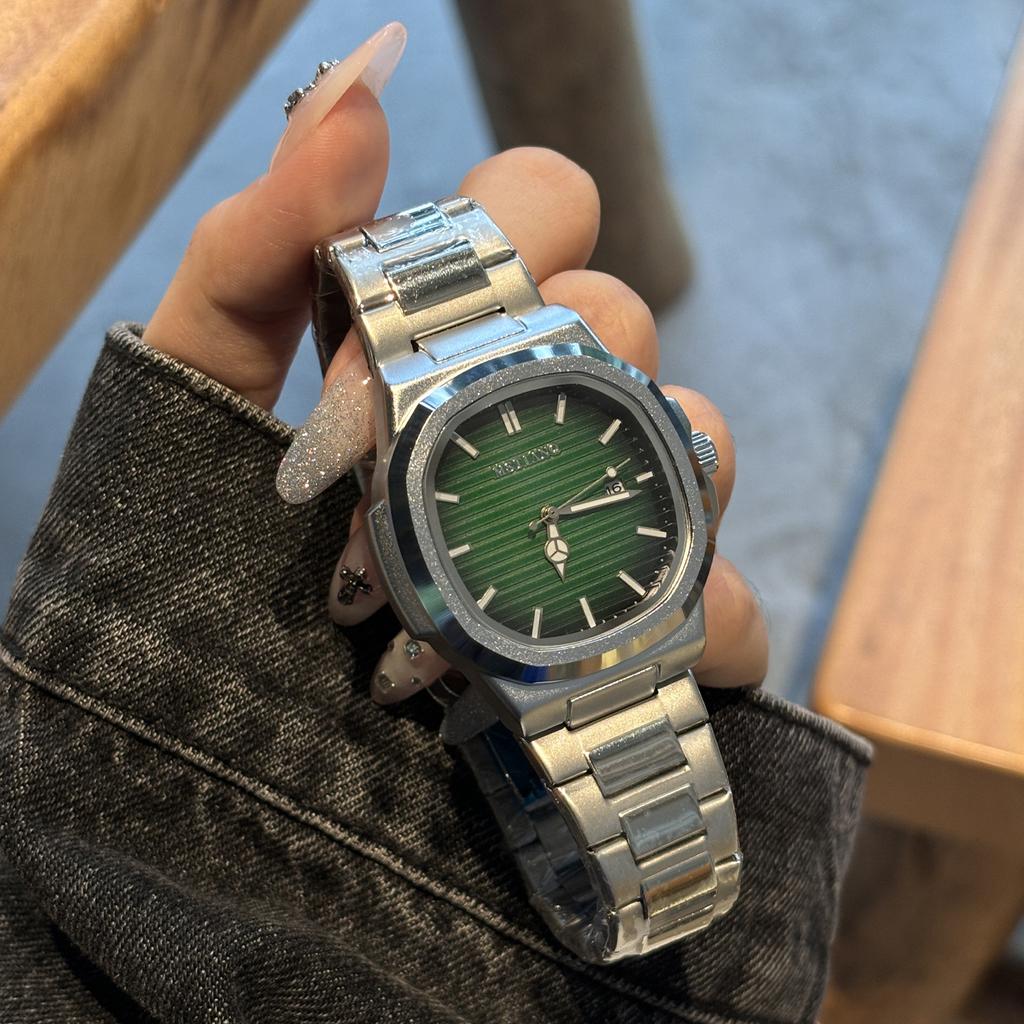Retro Square Watch Men'S Calendar Mori Steel Belt Business Versatile Casual Luminous Non-Mechanical Quartz Watch