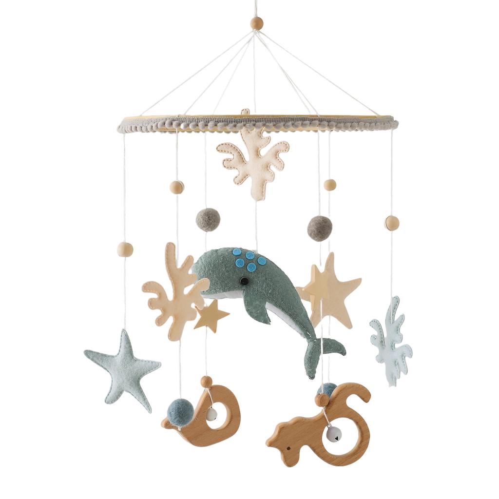 Baby Wooden Bracket Bed Bell 0 6 Months Toy Bracket Accessories Hanging Bracket Soft Mobile On The Bed Baby Room Decoration Crib