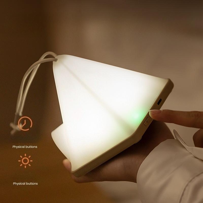 Portable Tent Night Light USB Rechargeable Bedside Lamp Minimalist Camping Mood Light