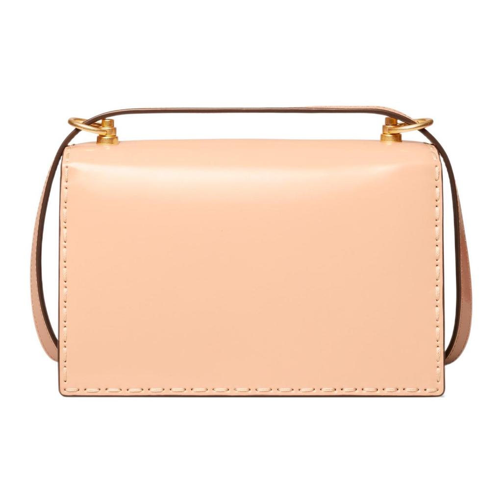 Tory Burch Miller Knot Woven Brass Accessories Patent Leather Crossbody Shoulder Bag Women Bags Rubber-Pink 145997-288