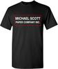 Michael Scott Paper Company Inc. Black T-shirt