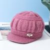 Neue Hüte für mittlere und ältere Frauen Winterwollmützen halten warm Winter-Hüte für ältere Damen Fleece Herbst- und Wintermützen gestrickt
