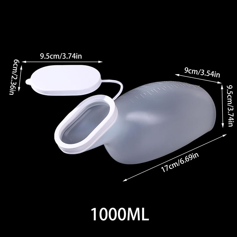1000ML Portable Urinal Pee Bottle- Unisex Leakproof Personal Relief Container for Car/Travel/Bedside- 34oz Mobile Toilet Aid Pot
