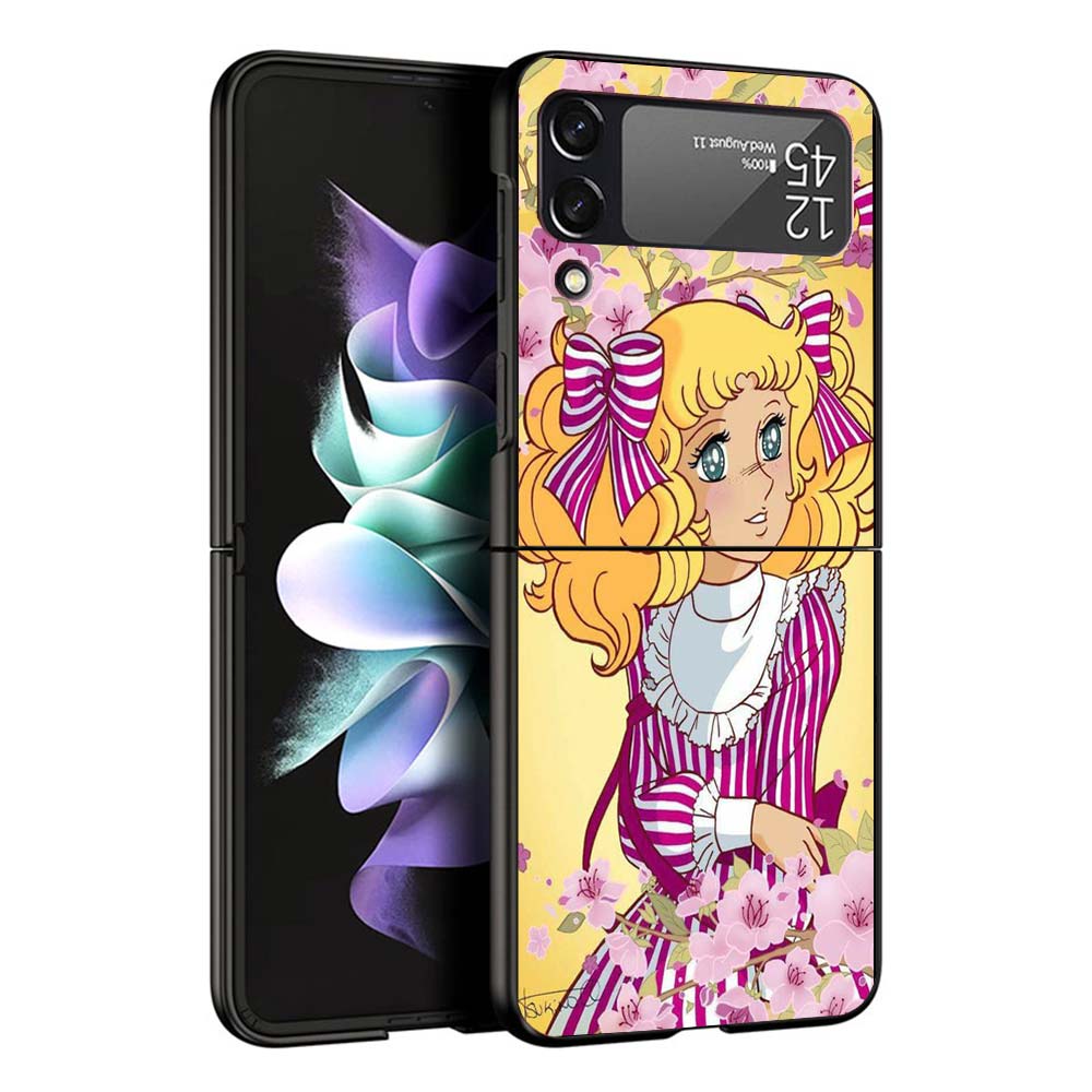 Candy 90s Anime Phone Case For Samsung Galaxy Z Flip7 Flip6 5G Flip5 Flip4 Flip3 ZFlip 7 6 3 4 5 Shockproof Back Cover Galaxy Z