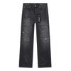 Jeans Retro Vintage Straight Legs Ripped Denim Pants Trousers High Street Washed Casual Trendy