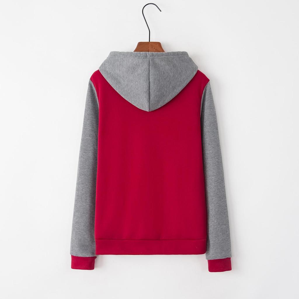 Kadınlar İçin Cepli ve Uzun Kollu Avrupa ve Amerikan Tarzı Kapüşonlu Çıtçıtlı Sweatshirt