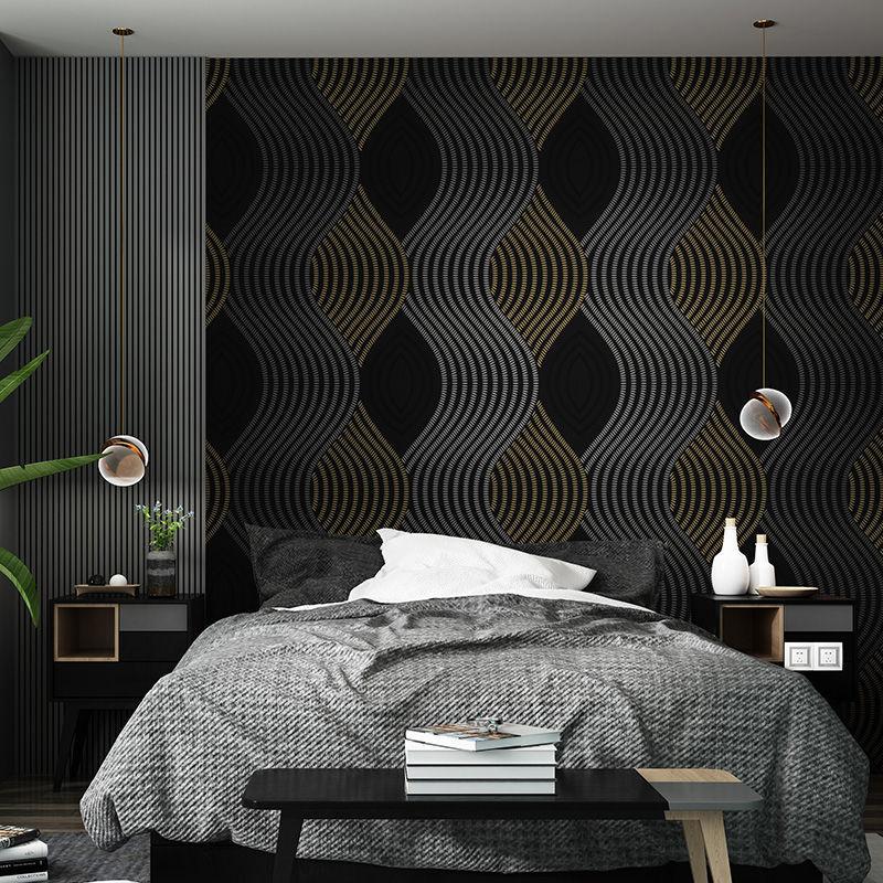 3D Geometric Curved Stripe Wallpaper PVC Waterproof Modern Living Room Bedroom Sofa TV Background Wall Paper Rolls