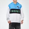 Bluza z kapturem do koszykówki Air Jordan z nadrukiem logo, blok kolorystyczny, męska, czarna, biała, niebieska CV2744-412