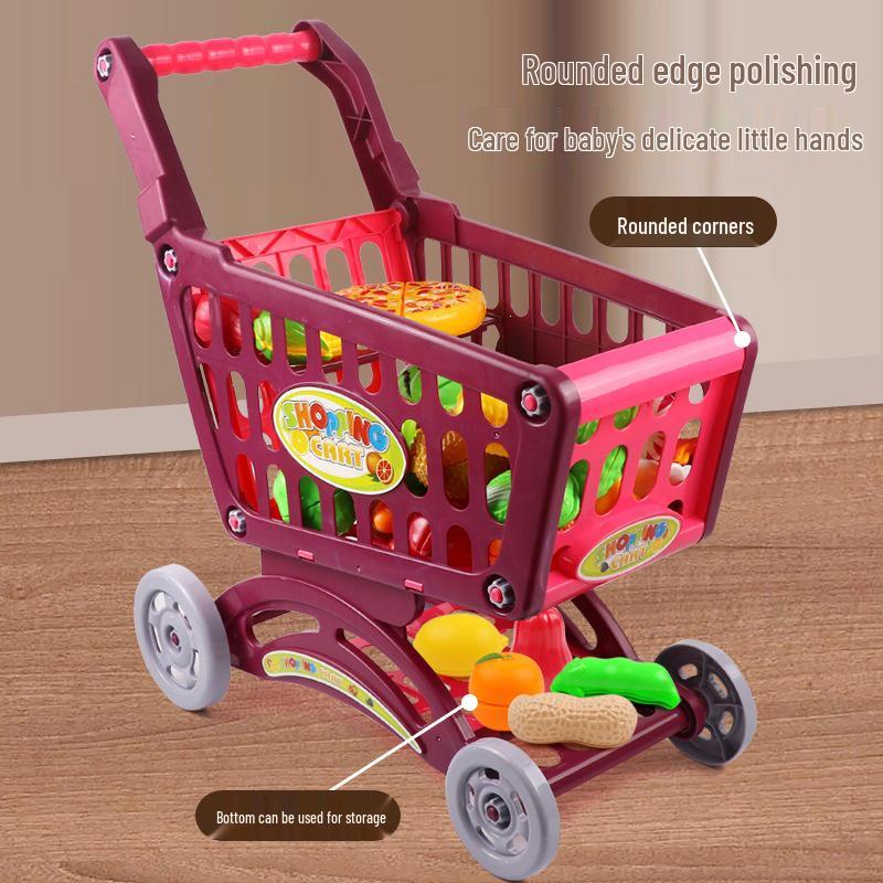 Kids' Role-Play Shopping Cart Toy: Large Simulation Supermarket Walker for Boys and Girls