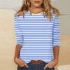 Autumn Simple Stripe 3d Print Long Sleeve T-Shirt Women's Clothing Long