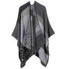 Womens Knitted Double-sided Thick Shawl Blanket Air Conditioner Room Warm Fashion Versatile Cape