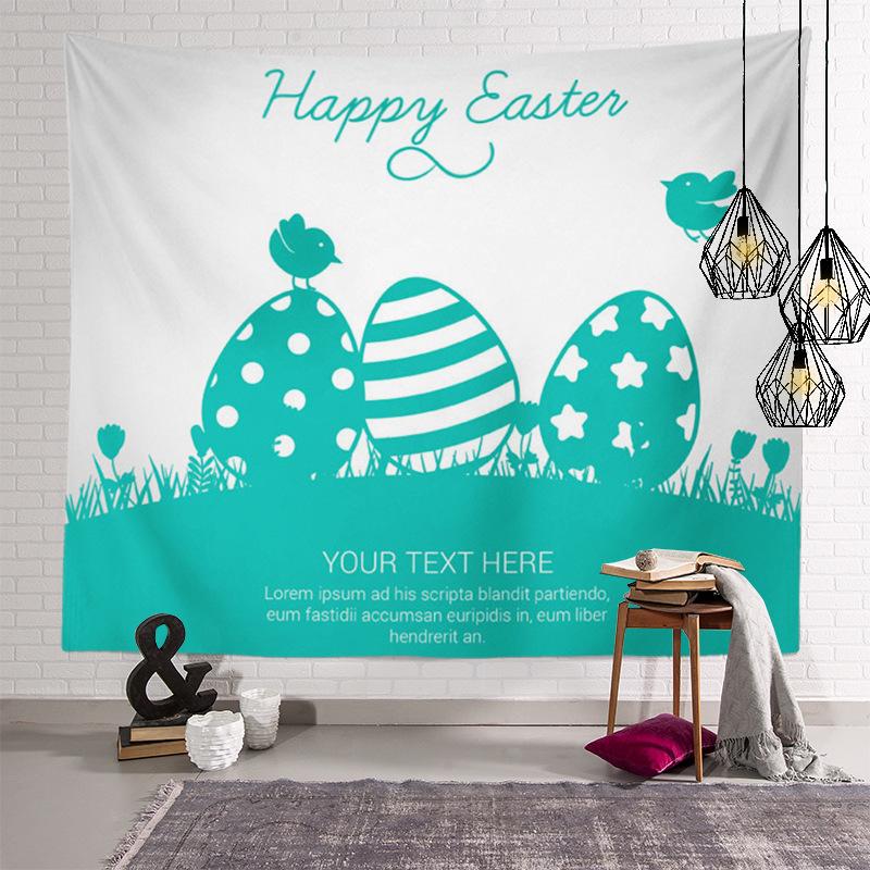 Home Decoration Easter Series of Easter Egg Printing Polyester Tapery Tapestry Is Suitable for Bedroom Living Room Tapiz