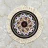1PC Multi-Use Heat-Resistant Coaster Artisanal Round Durable Mat Non-Slip Ethnic Style Bohemian Coffee Washable 10cm