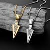 Cross-Border Men's Indian Arrow Titanium Steel Hip Hop Punk Necklace