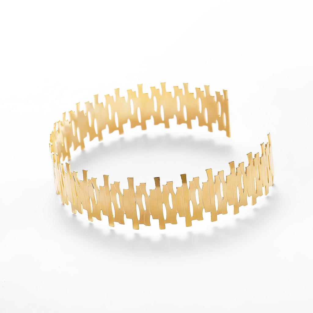 Personalized Necklace, Exaggerated Irregular Metal Collar Opening Jewelry