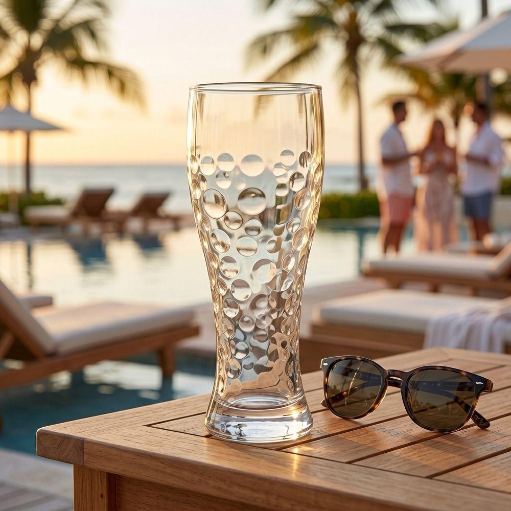 Thickened Glass Beer Mug 300/560ml Ice Coffee Cup Creative Juice Glass Restaurant