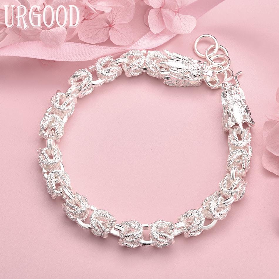 

Браслет из стерлингового серебра 925 пробы, подарок, свадебные модные украшения 20cm