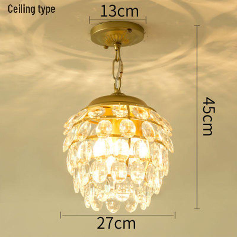 Crystal Chandelier for Bedroom, Hallway, or Living Room - European/American Style, 2025 Model