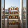 Balconies Hanging Planter Iron Shelf Outdoor Flower Pot Display Rack for Patio Porch Fence Railing