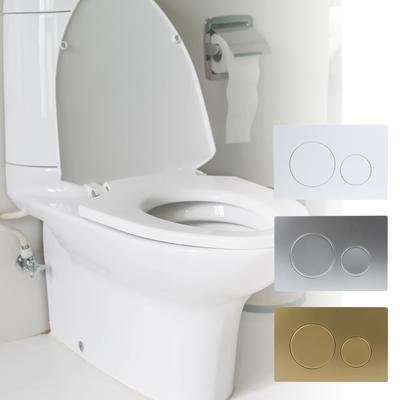 Zeitgenössische Badezimmer Spülplatte Korrosionsbeständiges ABS Doppel-Druckknopf Verdeckte Spülkastenplatte für Sigma Verwendung