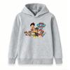 Kids Boys Girls Cartoon Animal Print Hooded Sweatshirt Casual Long Sleeve Pullover Tops for Daily Wear