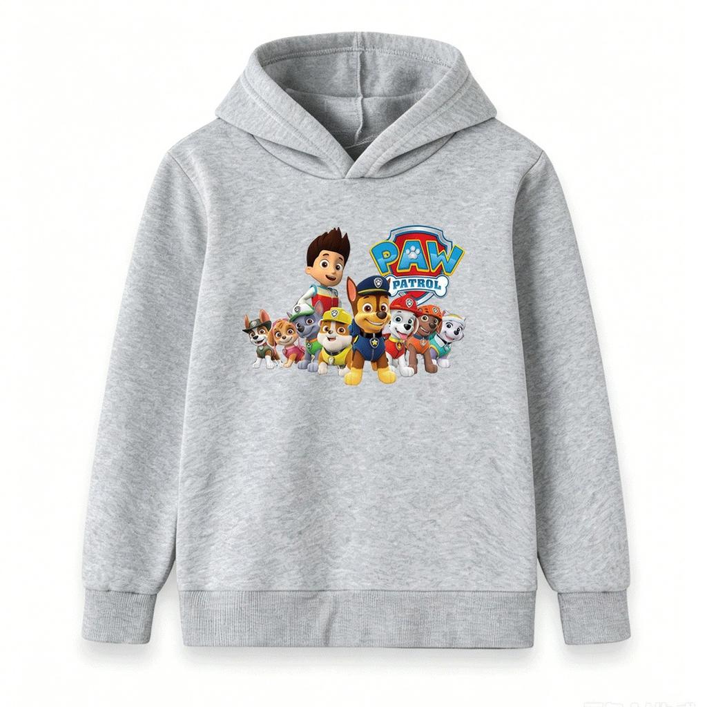 Kids Boys Girls Cartoon Animal Print Hooded Sweatshirt Casual Long Sleeve Pullover Tops for Daily Wear