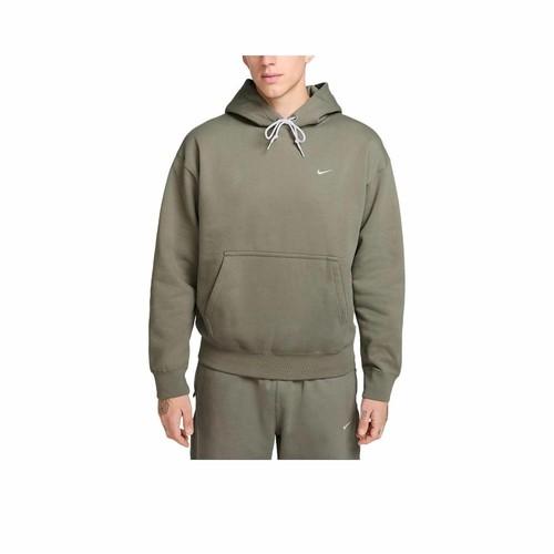 

Nike Solid Color Fleece Pullover Long Sleeve Sweatshirt for Men in Army Green 2XL зелёный