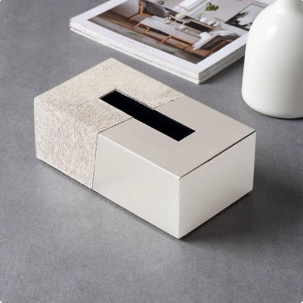 Tissue Holder BiColor Box Cover Rectangular Dispenser for Living Room, Bedroom, Coffee Table