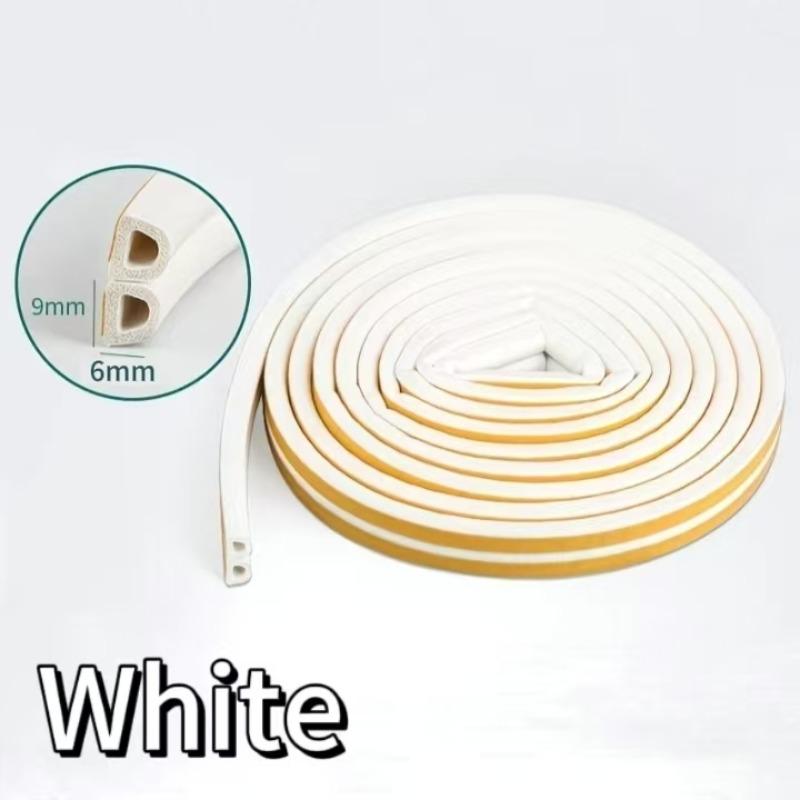 5/10 Meters Door Window Sealing Strip Self Adhesive Dustproof Soundproof Foam Seal Tape Weatherstrip Anti-Collision Rubber Seal