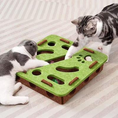 Cat Scratch Enrichment Box Interactive Felt Scratch Toy Fun Maze Box Cat Puzzle Toy
