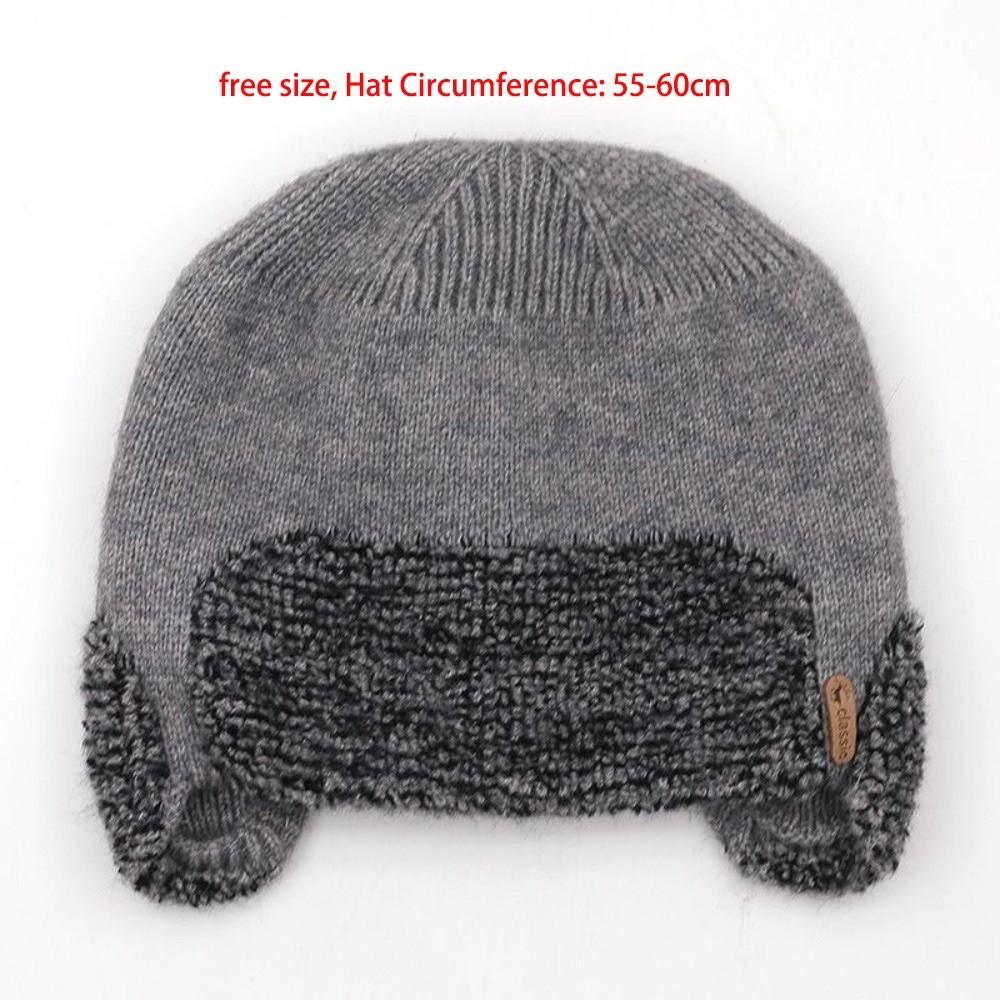 New Windproof Knitted Hat Coldproof Warm Pullover Cap Ear Protection Hat Unisex