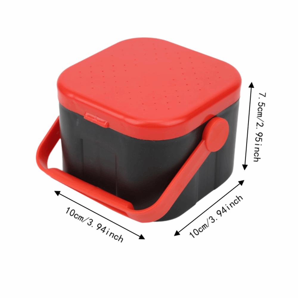 4PCS Plastic Worm Bait Holder with Clip Worm Storage Case Durable Fishing Bait Box  for Lure Storage