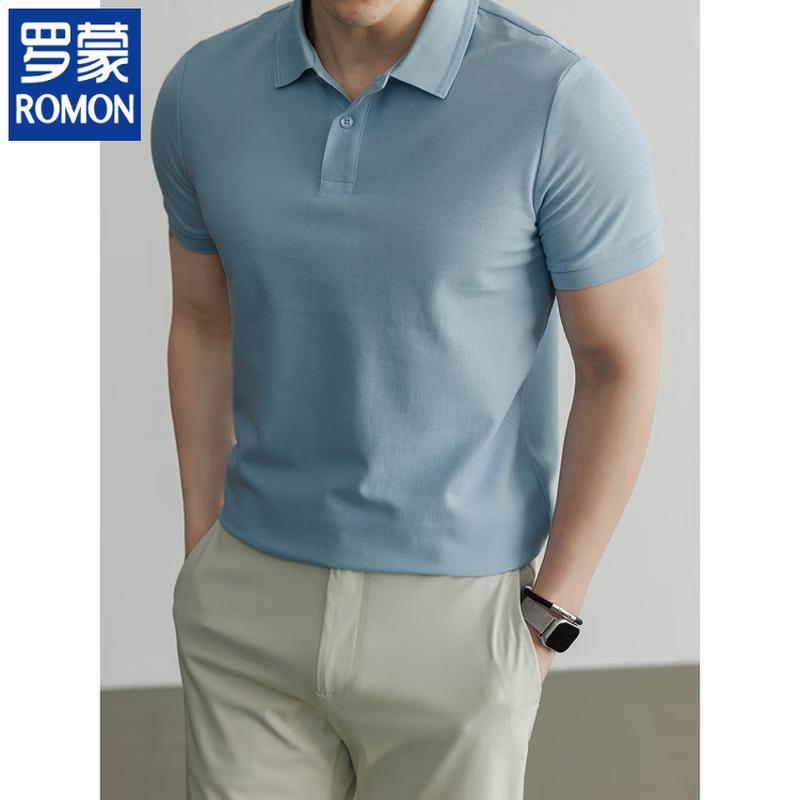 Romon Men's Business Casual Polo Shirt