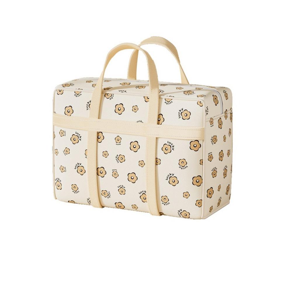 Handheld Clothes Quilt Storage Bag Large Capacity Luggage Storage Bag Clothes Organizer  Travel 23.62x9.84*15.75 in-Flower