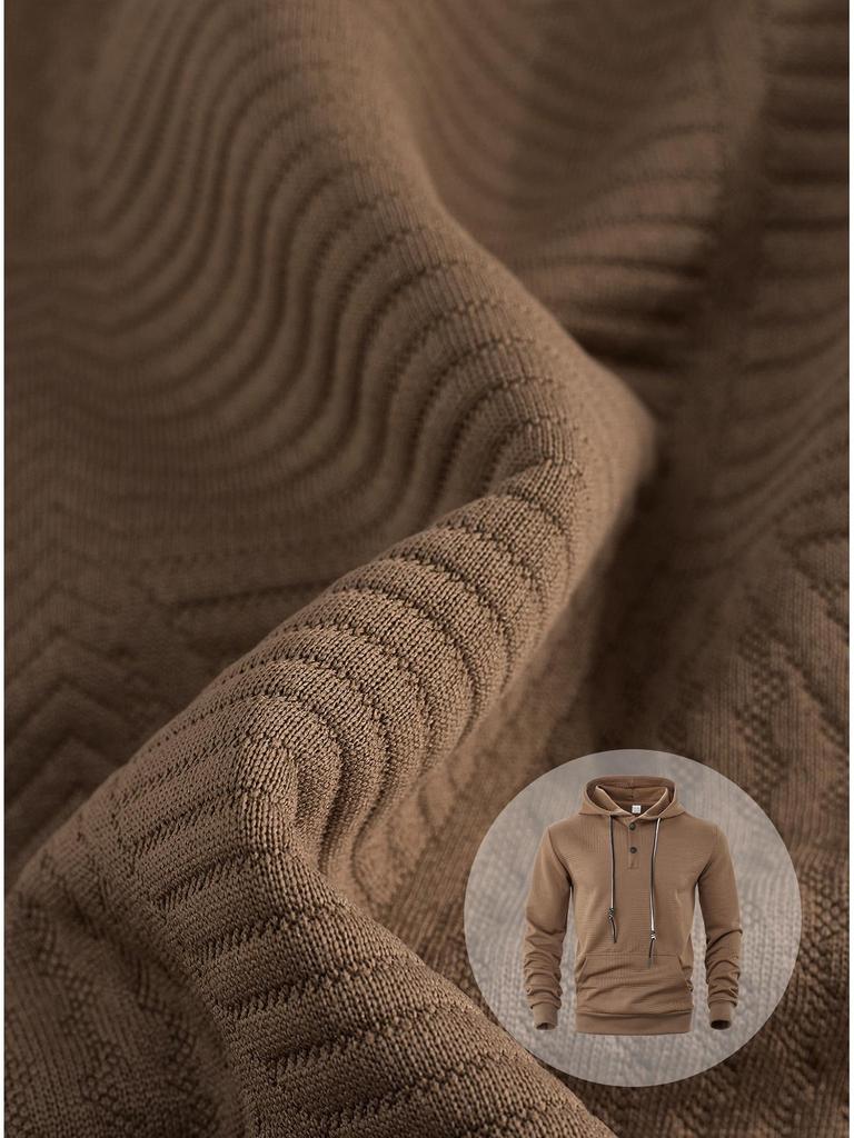 Men's Spring/Autumn Casual Solid Color Loose Pullover Hoodie