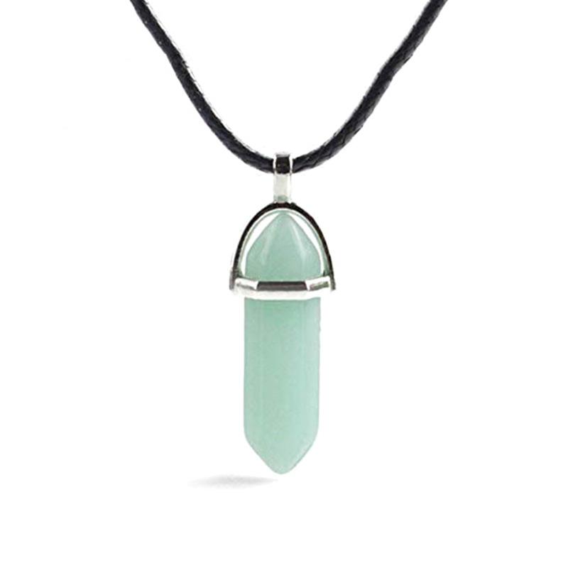 Halloween Noctilucent Glowing Necklace Bullet Hexagonal Column Luminous Necklace Night Fluorescence Glow In Dark Necklace