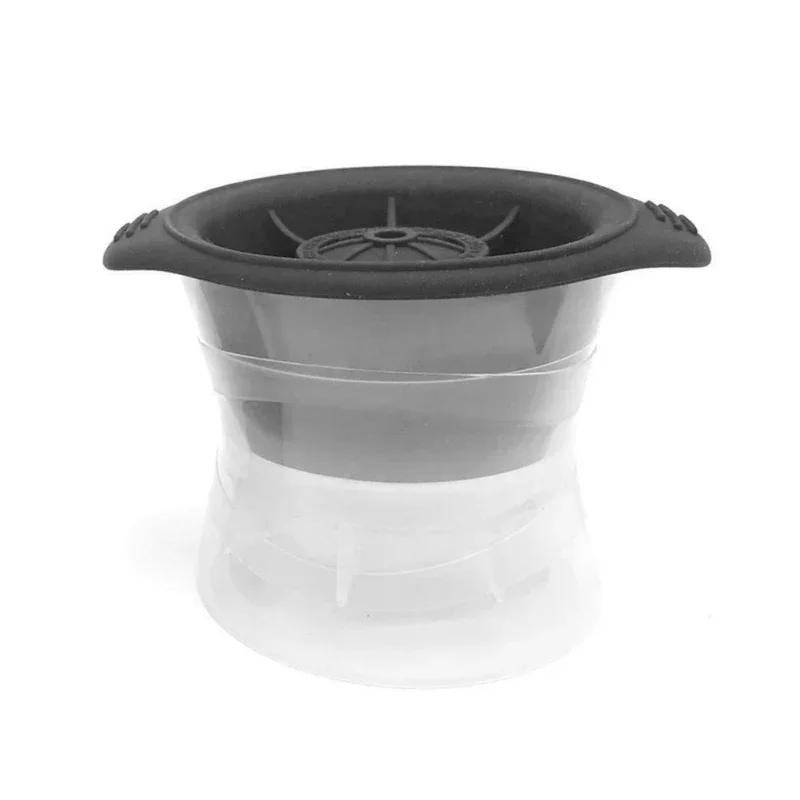 

6cm Silicone Ball Ice Mold Sphere Ice Cube Mold Kitchen Stackable Slow Melting Ice Ball Round Jelly Mould For Cocktail Whiskey сірий колір