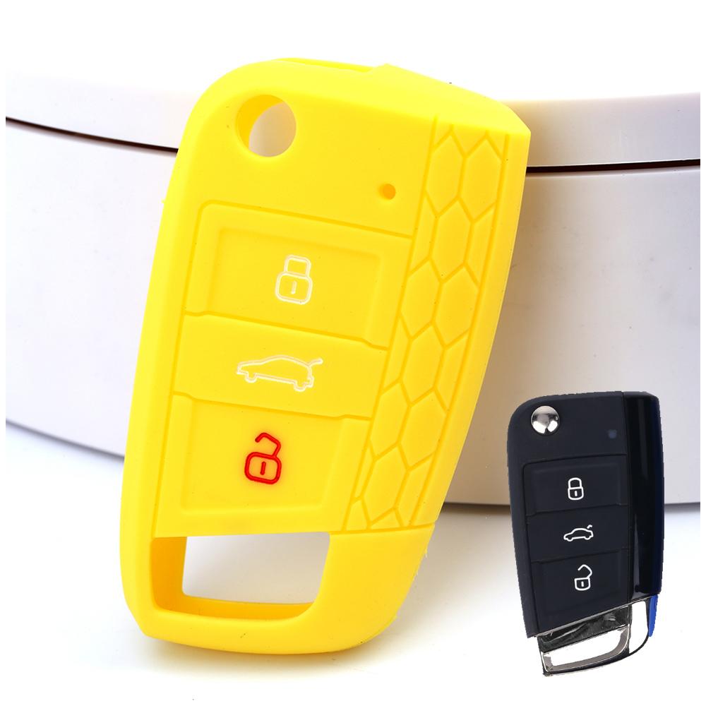 1 Pc Silicone Car Key Cover For Vw Polo Golf 7 Vii Gti Gtd Gte R