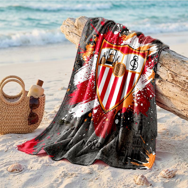 Sevilla FC Print Microvezel Strandlaken Sneldrogend Absorberend Grote Handdoek Voor Strand Zwemmen Reizen