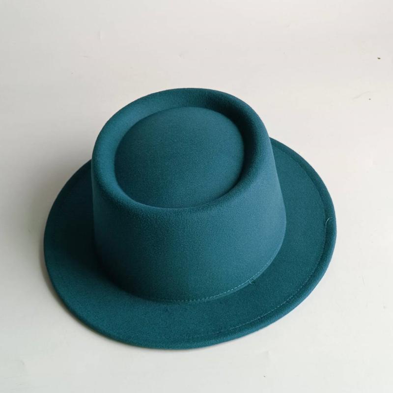 Klobouk Fedora 4,5 cm Tmavě purpurový Široký okraj Pánská móda Podzim/Zima Klobouk Pork Pie Svatba Dámský klobouk Gorras Para Hombres