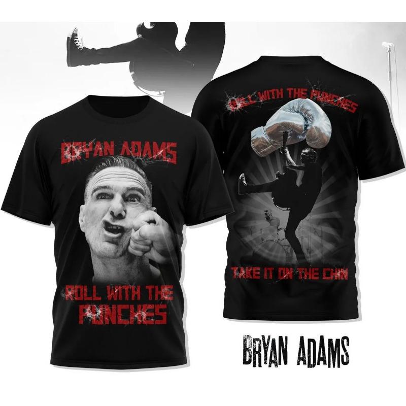 Bryan Adams 2025 Tour Roll With The Punches 3D tričko
