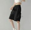 2024 New Cargo Women's Summer Shorts Casual Solid Color Girls Bermuda Shorts Knee Length Pants With Pockets