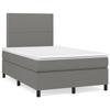 Maison Exclusive - Sommier à lattes de lit avec matelas Gris foncé 120x200cm Tissu