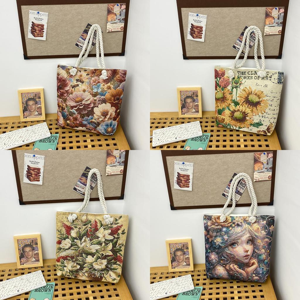 Canvas Damen-Tragetasche Mit Stickerei Und Hellem Pailletten Für Den Täglichen Gebrauch