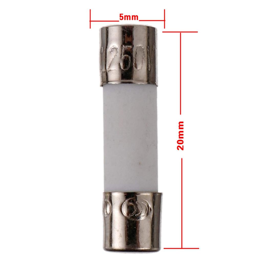 BOJACK F10AL250V 5x20 mm 10A 250V Fast-Blow Ceramic Fuses 10 amp 250 Volt 0.2x0.78 Inch Ceramic Tube Fuses (Pack of 20)